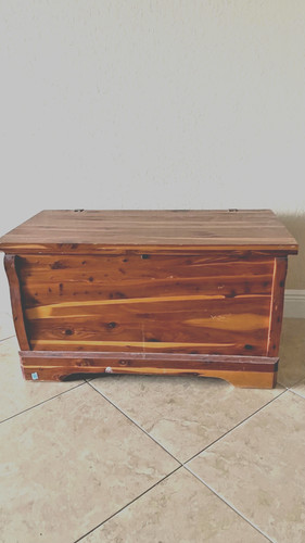 Cedar chest trunk